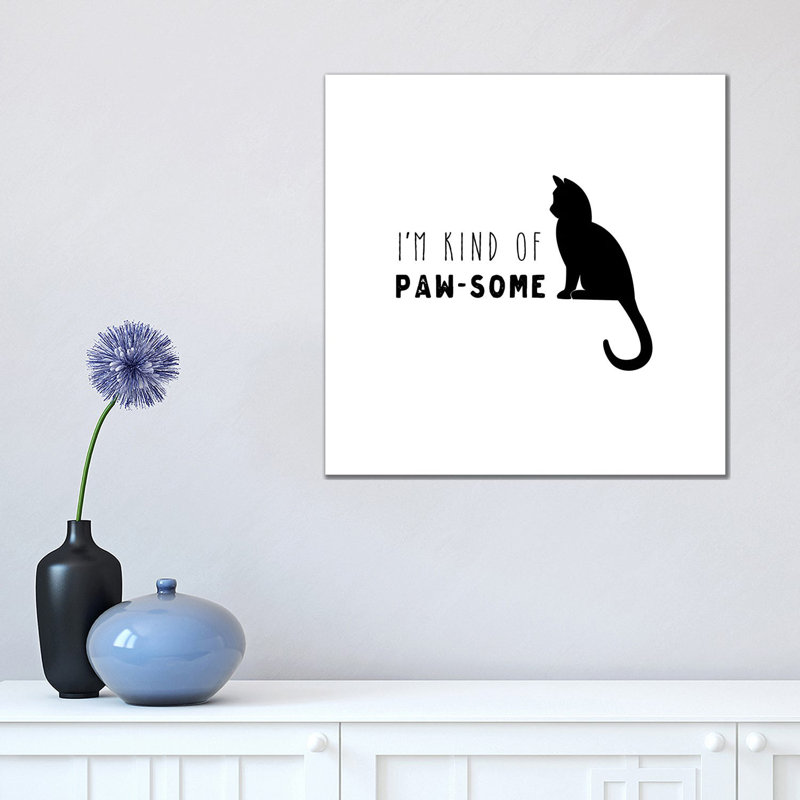 Pawesome Cat by Amanda Murray - Wrapped Canvas Print, 45.72 cm H x 45.72 cm W x 3.175 cm D