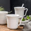 Ensemble de grandes tasses en porcelaine 390 ml Mario 6 pièces