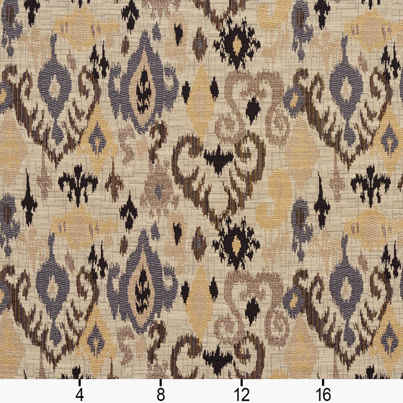 Tissu de texture ikat, Beige / Gris