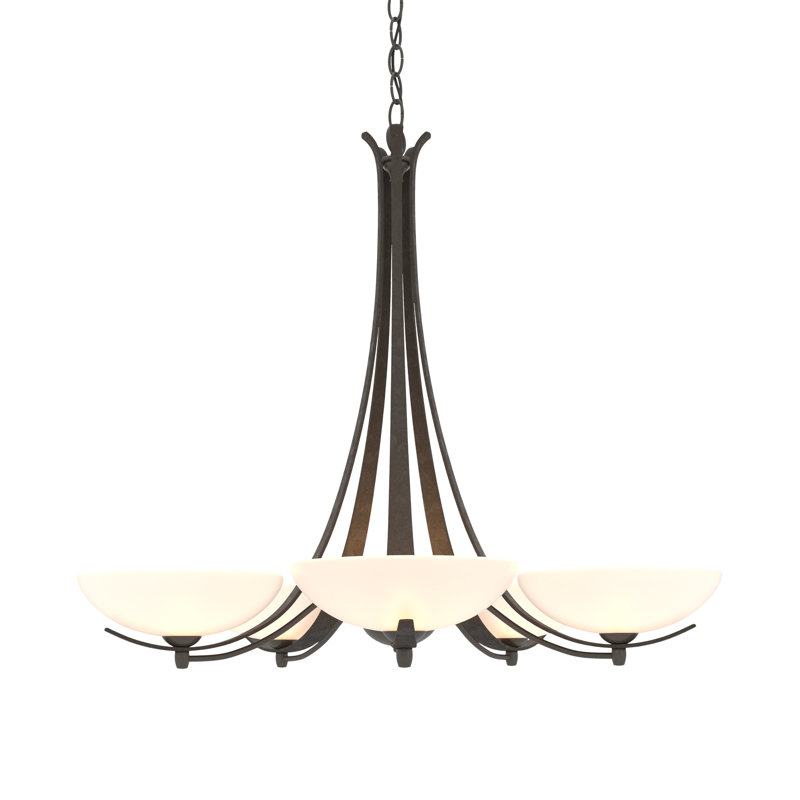 Aegis 5 - Light Shaded Classic/Traditional Chandelier, Dark Smoke