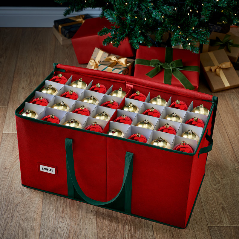 Angi Ornament Storage, Red