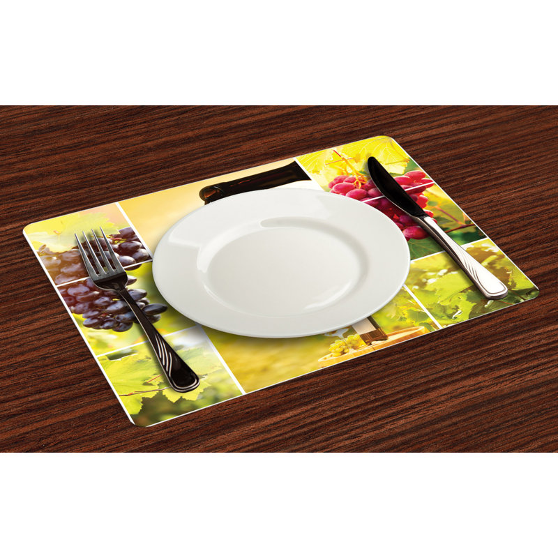 Ashmitha Wine Vineyard Grape Harvest Placemat