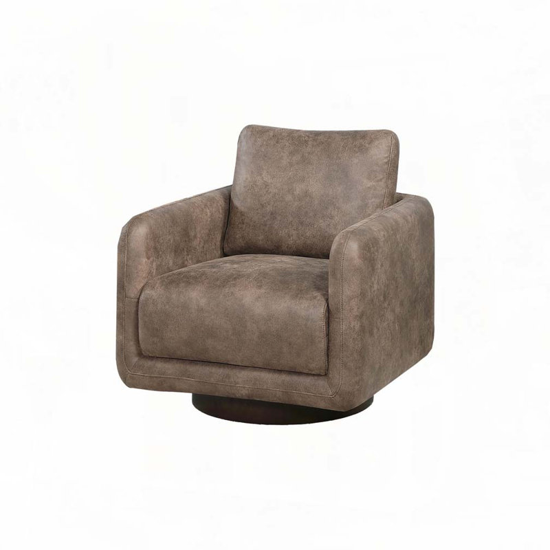 Fauteuil d'appoint pivotant en similicuir, Auburn