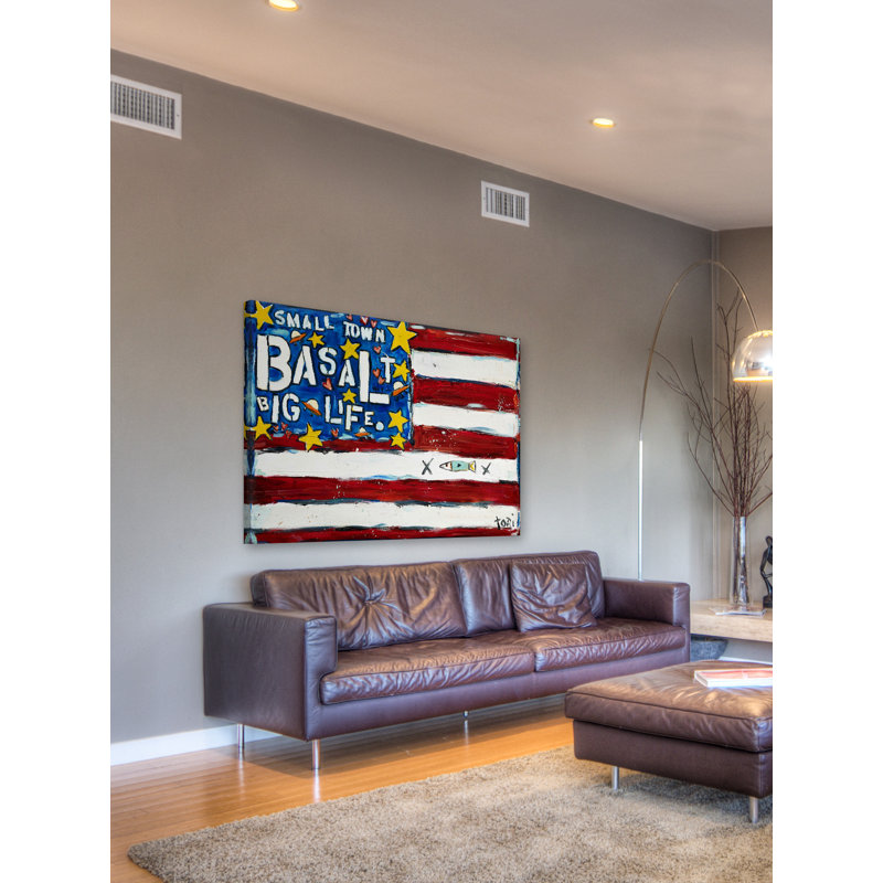 Basalt Flag 1 Piece Wrapped Canvas Painting, 102 cm H x 152 cm W