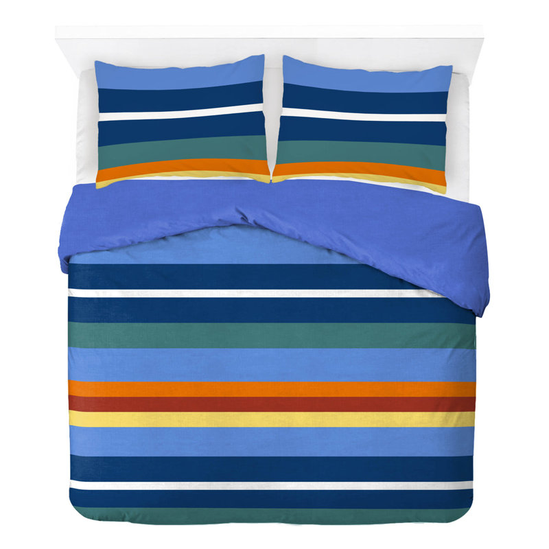 Twin Multicolor Organic Cotton Kids Duvet Cover Set