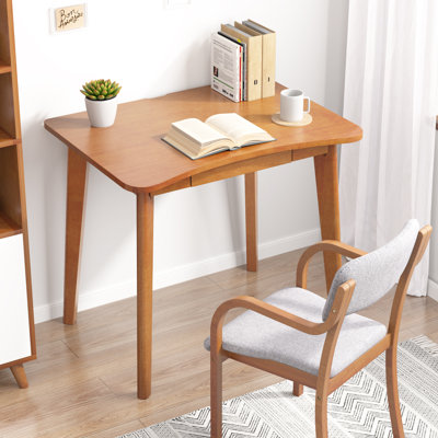 Bureau 100% bois massif avec tiroirs - bureaux d'ordinateur 32 po x 24 po, bureau moderne avec tiroirs, coiffeuse de maquillage simple