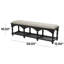 Banc de rangement en bois FBLack