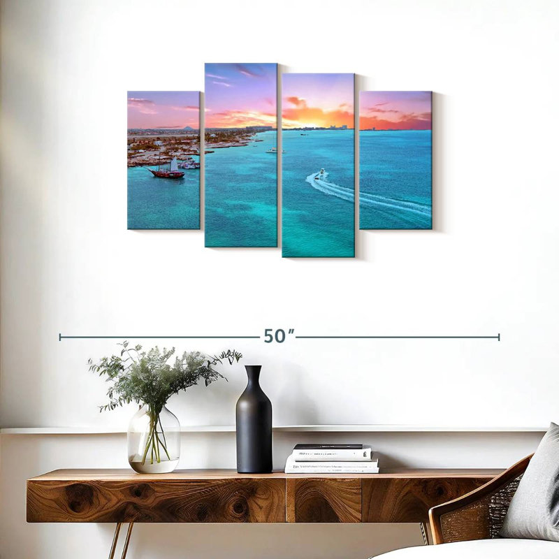 Gillard Aruba Gillard coucher de soleil, H 22 po x l 36 po