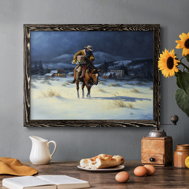 Bringing Christmas Home, peinture sur toile encadrée, Noir, H 18 po x l 26 po x P 1,5 po