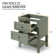 24" Single Bathroom Vanity Base Only, 2 Smooth Drawers, Sink not Included