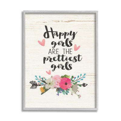 Happy Girls Prettiest by Jo Moulton - Graphic Art