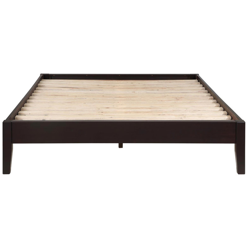 Lit cappuccino pleine grandeur - Compatible avec les têtes de lit, peu encombrant, structure en bois sans sommier, 58,85 po de largeur