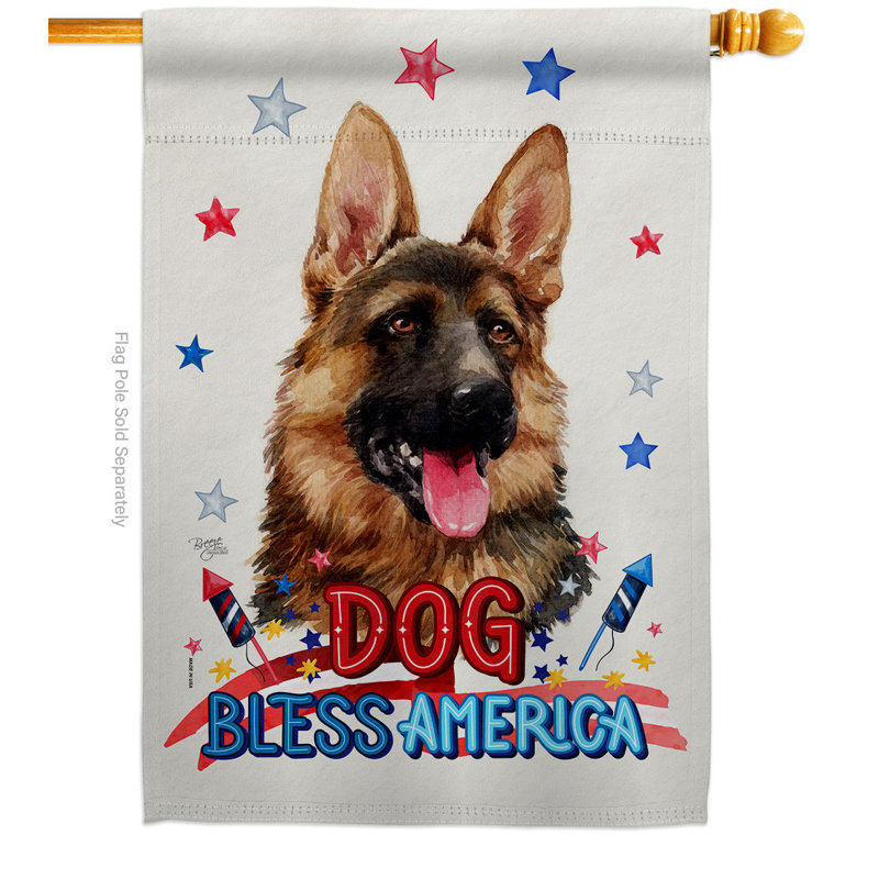 Double Sided 40'' H x 28'' W Polyester Animal House Flag