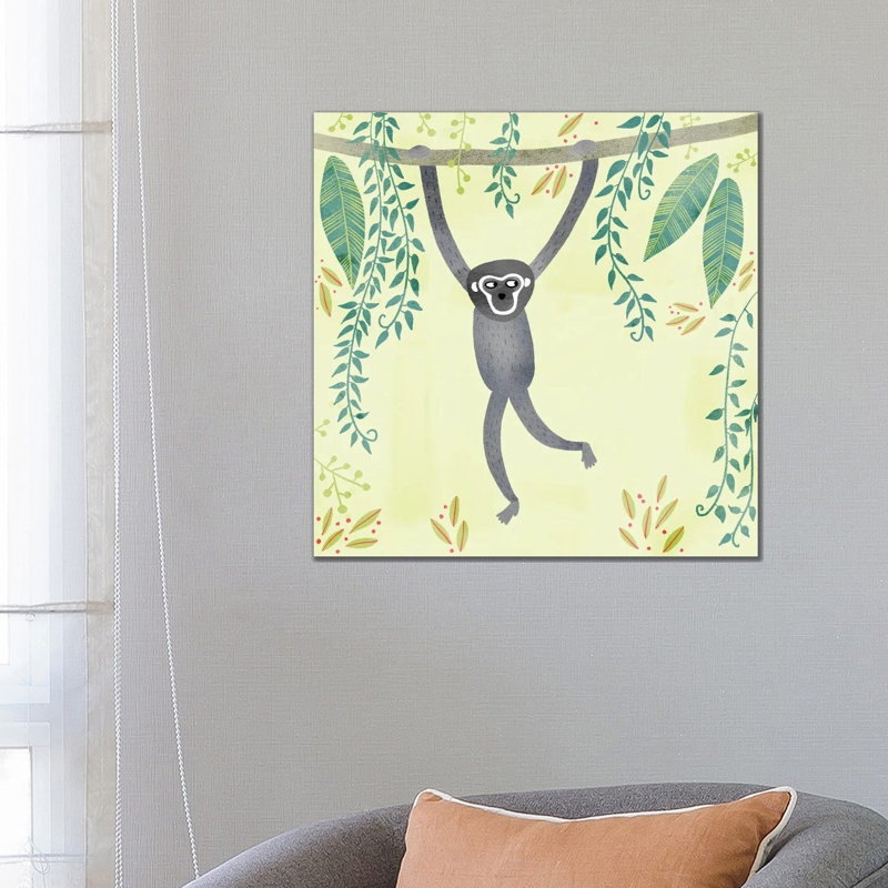 Gibbon by Nic Squirrell - Wrapped Canvas Gallery-Wrapped Canvas Giclée, Wrapped Canvas, 26" H x 26" W