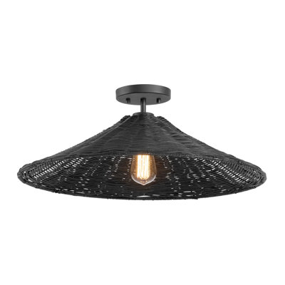 Plafonnier 1 lumière Lilliana en noir mat