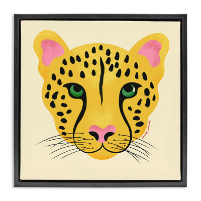 Modern Wild Cheetah Face Floating Frame, design by Carrie Cantwell