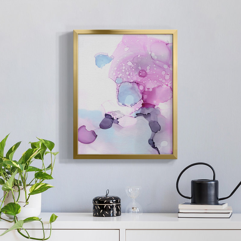 Fluide magenta IV - Toile encadrée de qualité supérieure - Prêt à être accroché
