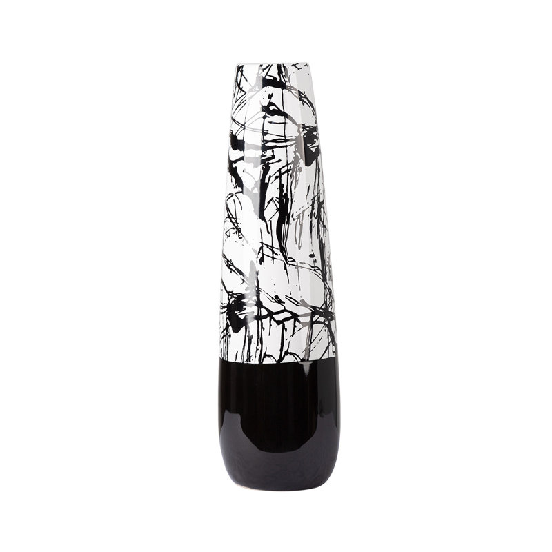 Alizeya Ceramic Vase for Living Room Furniture, Luxury Handmade Table Vase, 48.5cm H x 14cm W x 14cm D