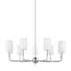 Rowley 9 Light Metal Dimmable Chandelier