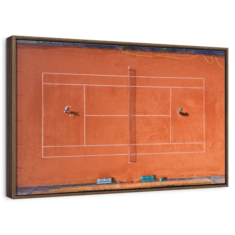 Court de tennis Wuppertal, 37 po x 25 po, Cadre flottant noyer