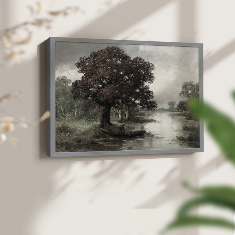 Paysages rétro-CECCI - reproduction encadrée, H 16 po x l 20 po, Gris