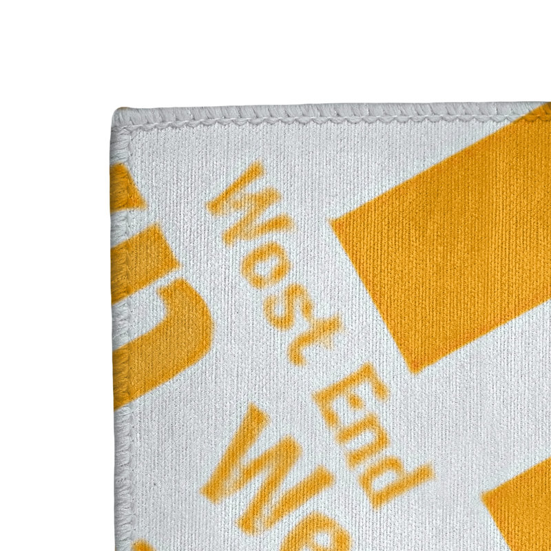 Tapis de la surface orange à tissage plat rand cites city barhood districts, Rond 5 pi