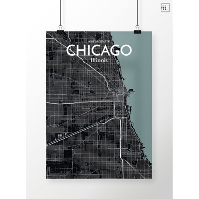 " Chicago City Map " Graphic Art Print