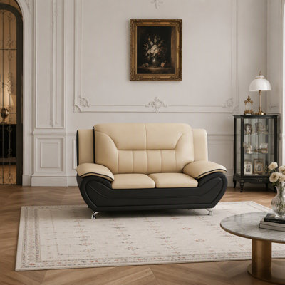 61'' Faux Leather Sofa