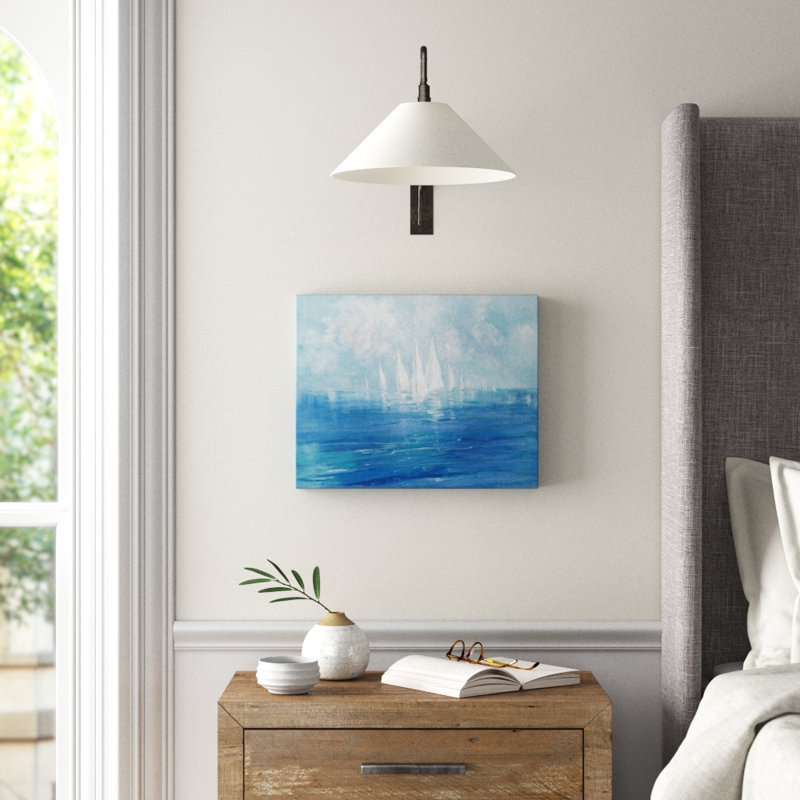 «Set Sail», peinture, Toile tendue, H 16 po x l 20 po, Sans cadre