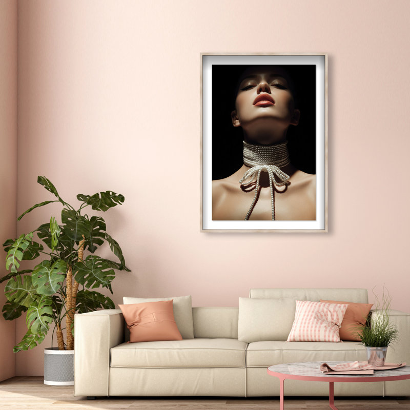 Pearl Constellation Print by Oliver Gal, 16.5"H x 11.5"W, Natural Oak Shadowbox