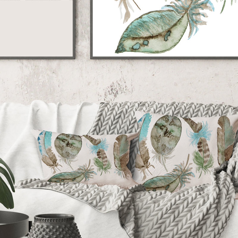 Housse et insert de coussin rectangulaire Feathers