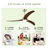 52" Solid Wood Blades Ceiling Fan With Light With Remote Control, Noiseless Reversible Motor, 6 Speed ,3 Color , For Patio Living Room, Bedroom, Indoor.(Stain Nickel + Walnut )-557581870-557581868