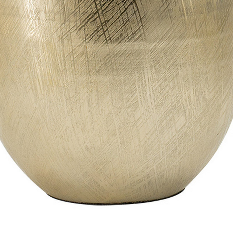 Vase de table Gold, H 18,5 po x l 8,3 po x P 8,3 po, Rayures dorées