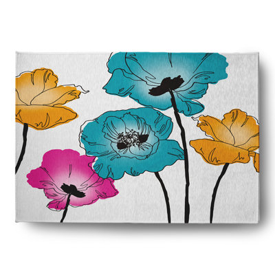 Hidemitsu Chenille Floral Indoor Rug