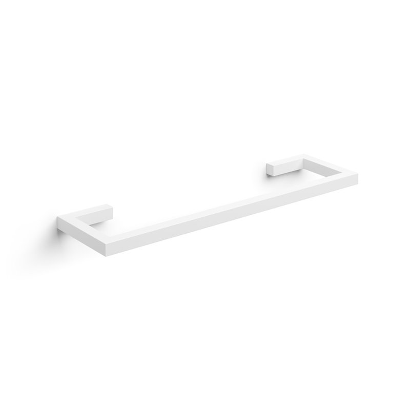 Gerla 23.6" Wall Mounted Towel Bar, Glossy White, 0.6" H x 15.7" L x 4.3" D