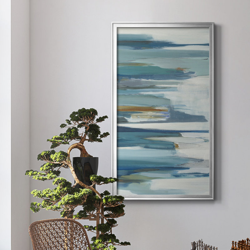 Boom Times VI - reproduction d'art, H 14,5 po x l 26,5 po x P 1,5 po, Toile encadrée argentée, Pas de tapis