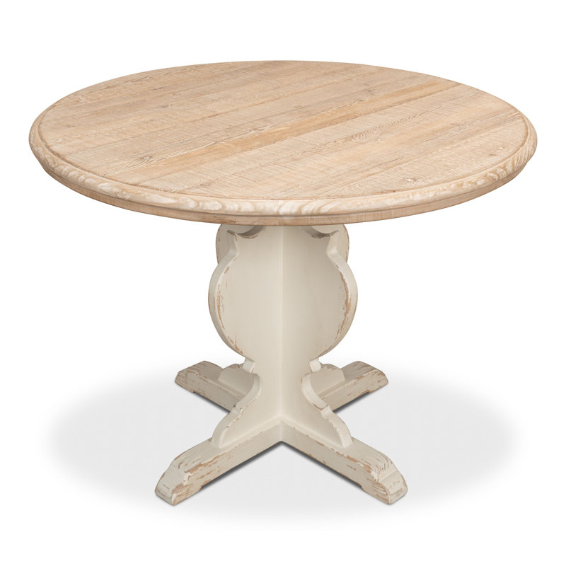 Round Pine Wood Dining Table