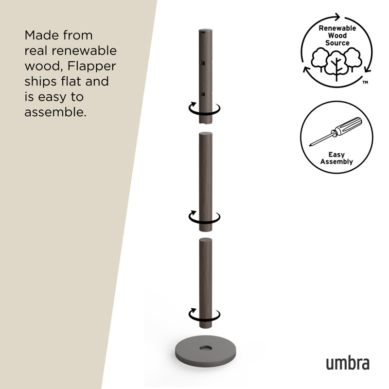 Freestanding 9 - Hook Coat Rack, Gray