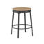 Bruce 42" W 5-Piece Solid Wood Top Dining Set with Swivel Stools-98087394-98087393