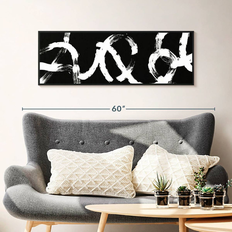 BW Willmar Strokes, 43 po x 15 po, Cadre flottant noir