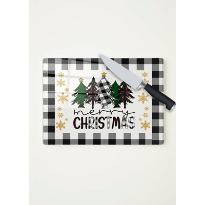 Wood Tempered Glass Cutting Board