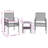 2 - Person Wicker Patio Dining Set with Square Table , Cushions Included-97871661-97871662