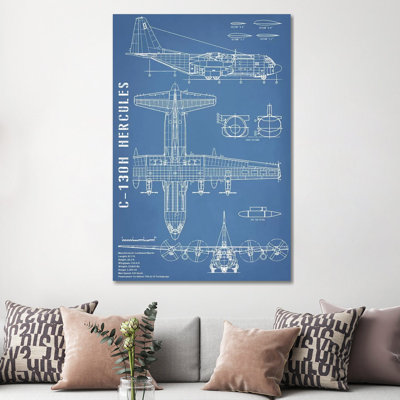 Action Blueprints - Wrapped Canvas Print