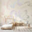 Papier peint blanc avec décoration murale abstraite amovible-89060456-89060462
