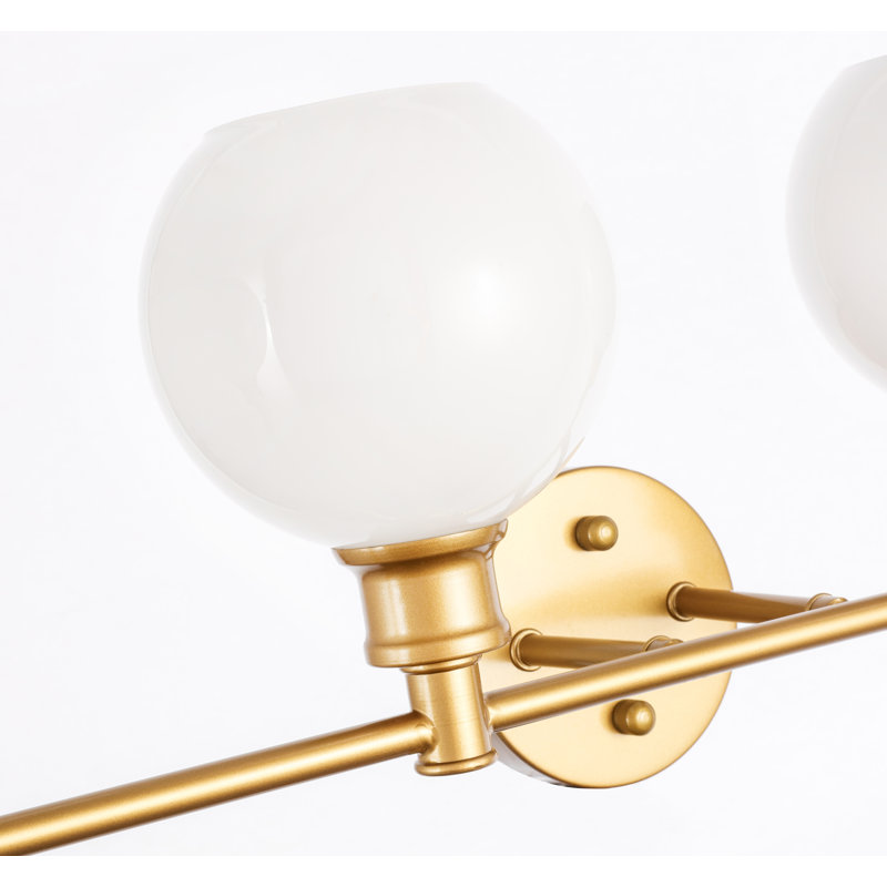 Drinkard 4 - Light Vanity Light, Brass, Frosted White
