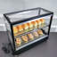 FixtureDisplays vitrine en acier inoxydable