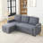 Comtable Linen L-Shaped Combo Sofa Sofa Bed
