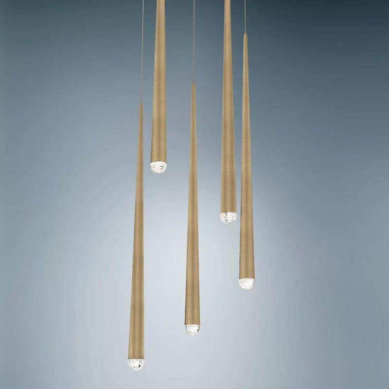 Cascade 15 - Light Dimmable Novelty Chandelier, 180" H x 60" W x 180" D, Dark Bronze, 64