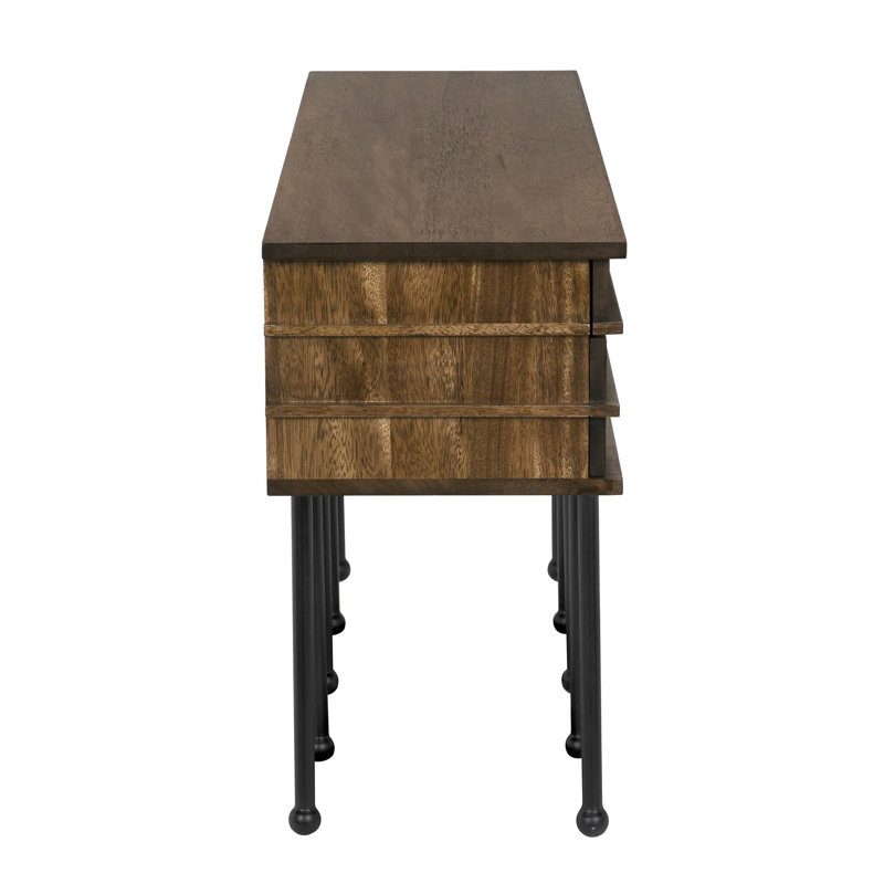 Oliver 60'' W Solid Wood Console Table, Dark Walnut