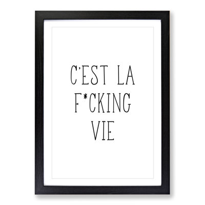 C'est La Vie V2 - Picture Frame Typography